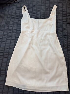 Lulu's Ivory Square-Neck Mini Dress